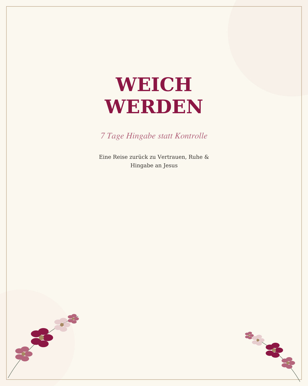 Titelseite des Workbooks „Weich werden – 7 Tage Hingabe statt Kontrolle“